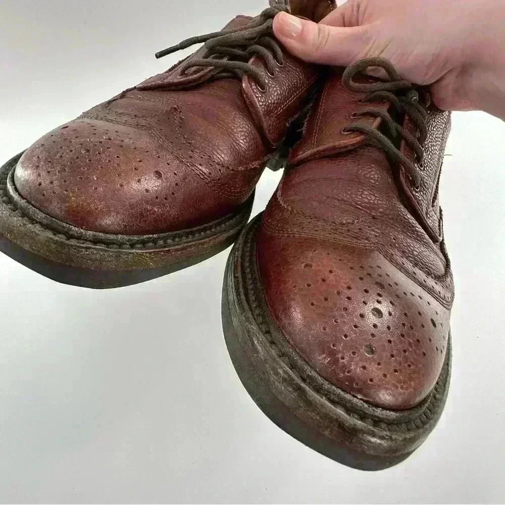 Rag and bone Spencer shoe sz 42 9 brown Italian leather wingtip oxfords Academia